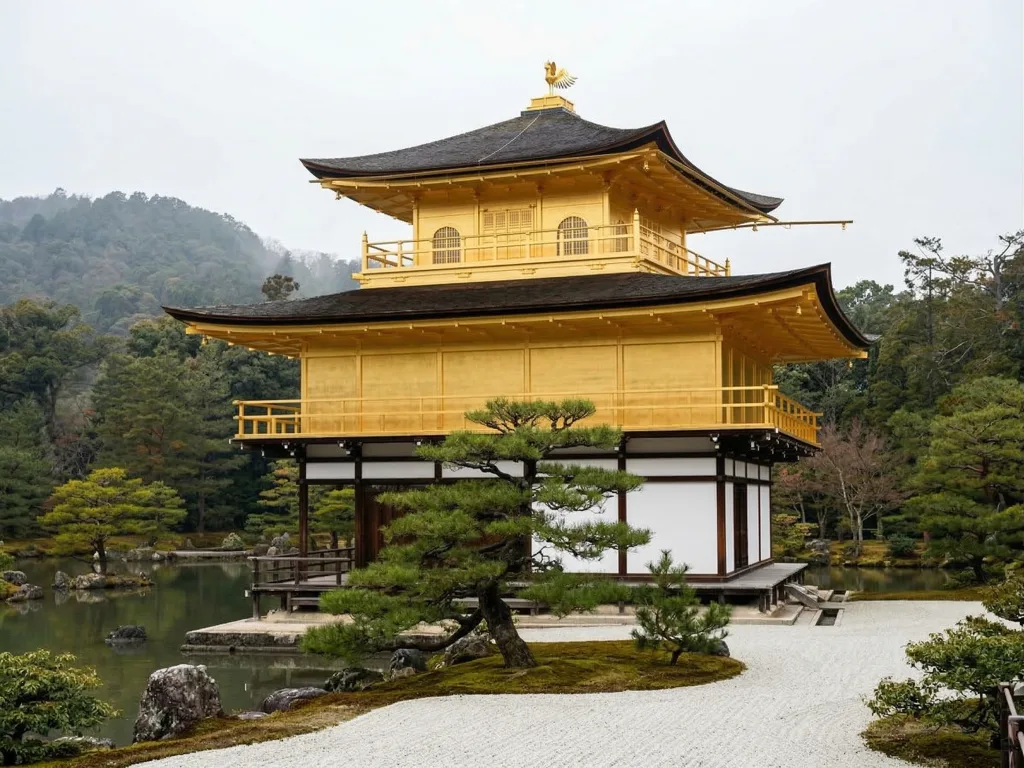 金閣寺 近接・三層の金箔